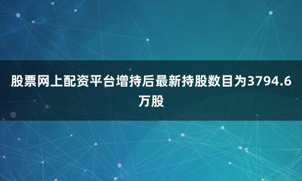 股票网上配资平台增持后最新持股数目为3794.6万股